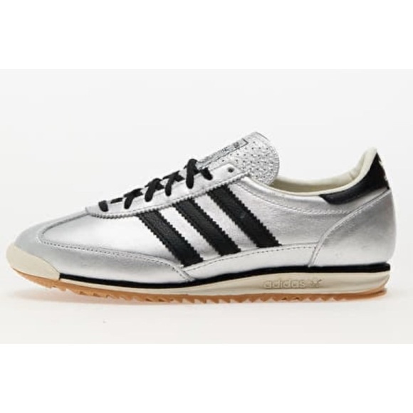 Adidas NWB SL 72 OG Unisex Sneakers Silver Metallic with Black, 8 Women / 7 Men - Picture 1 of 11